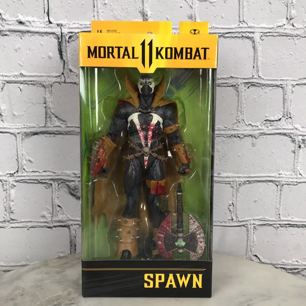 McFarlane Toys Mortal Kombat 11 Spawn Bloody Classic 7" Action Figure Display
